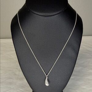 Tiffany & Co. Elsa Peretti Teardrop Pendant Necklace – Sterling Silver, 16” [B]